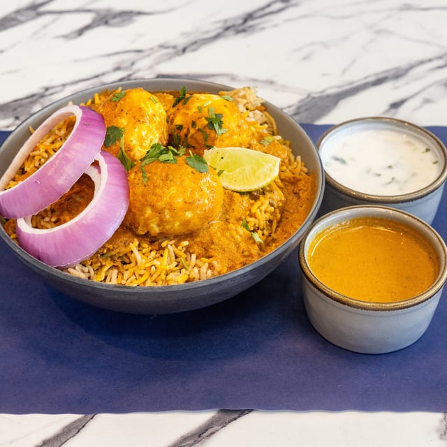 Chettinad Egg Biryani.