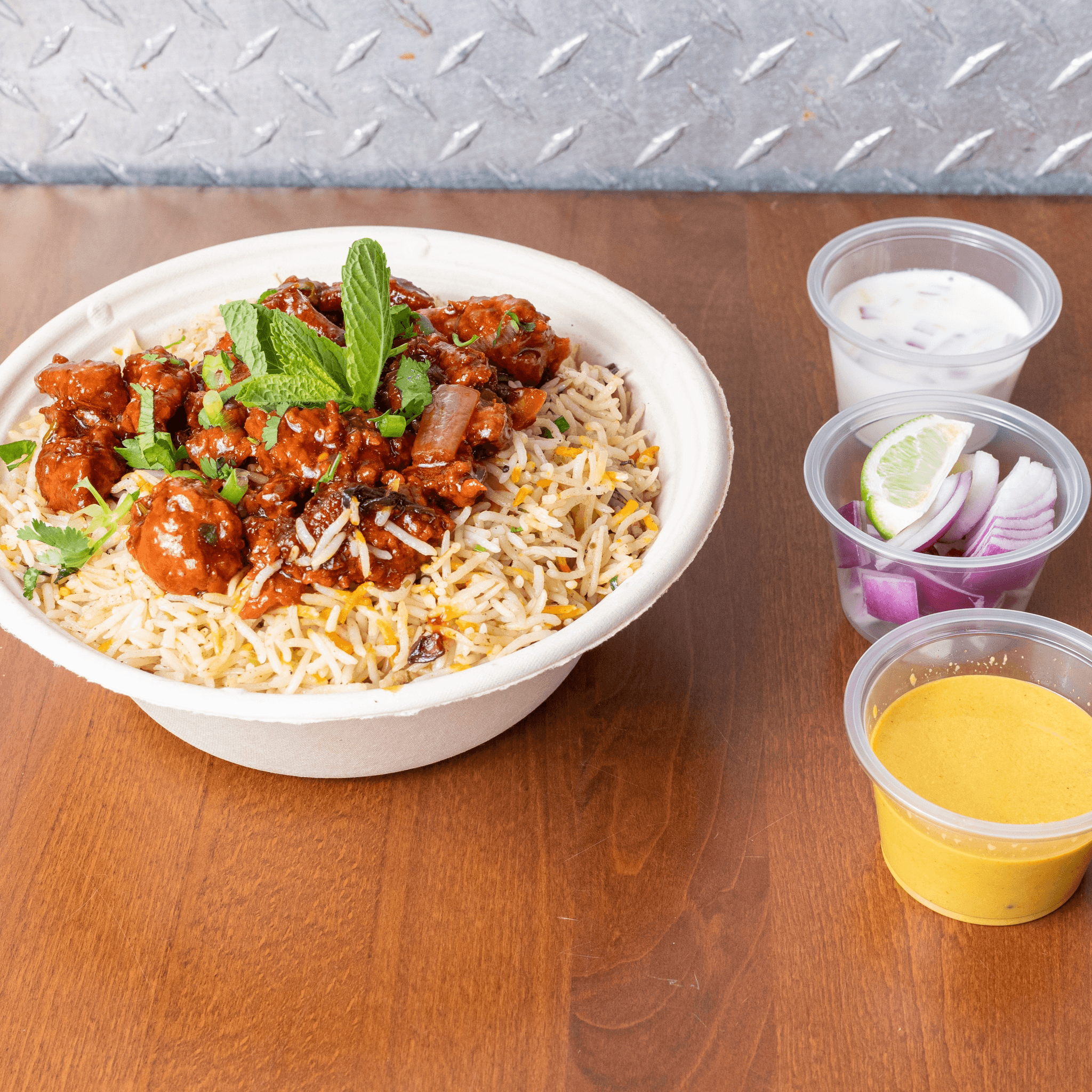 Chilli Chicken Biryani.