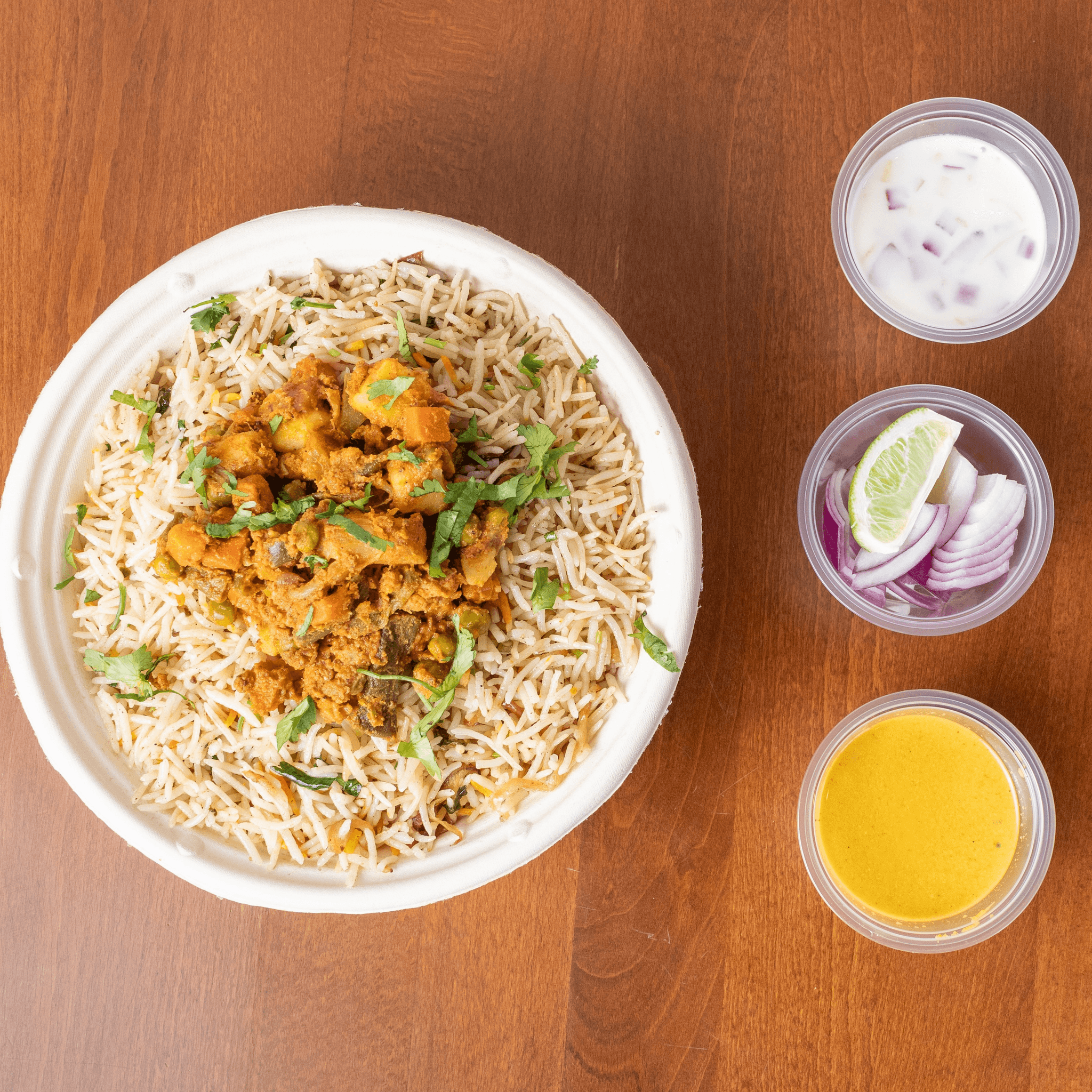 Vegetable Dum Biryani.