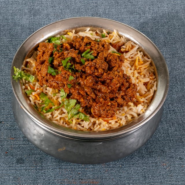 Gosha Mahal Kheema Biryani.