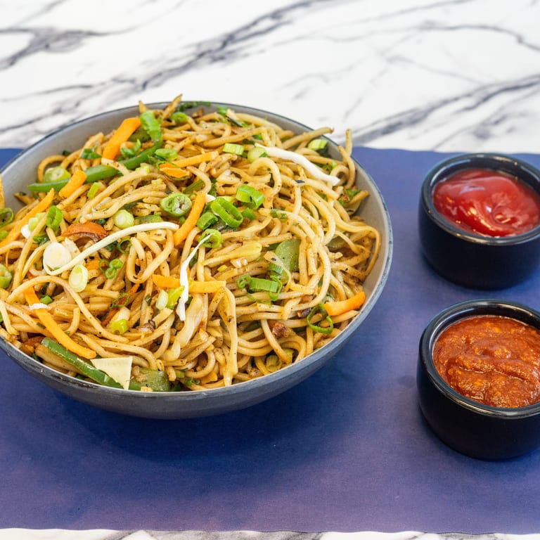 Delicious Hakka Noodles Await