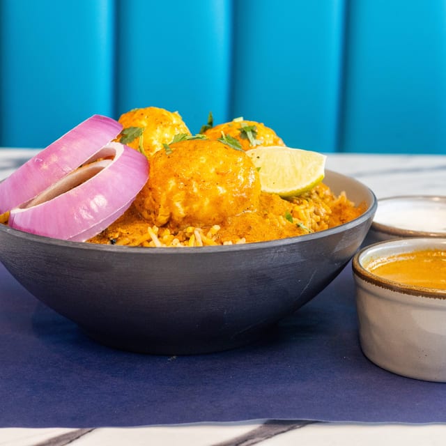 Chettinad Egg Biryani.