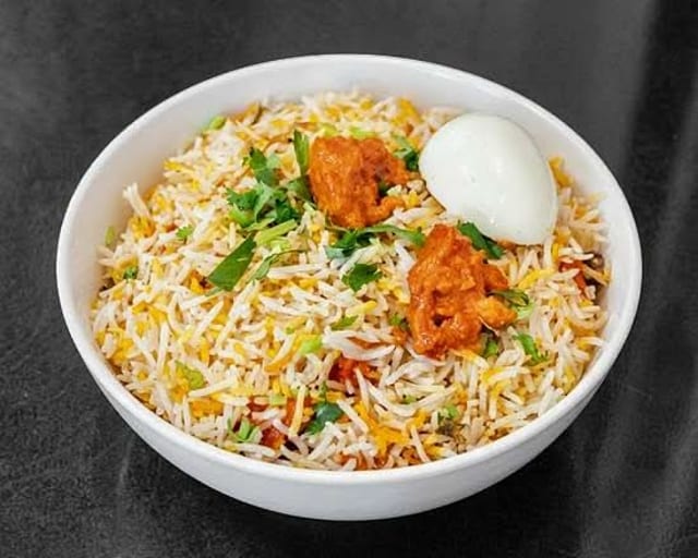 Boneless Chicken 65 Biryani.